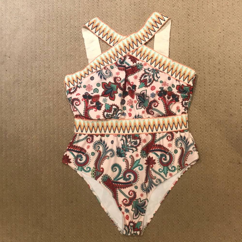 Vibrant Paisley Print Swimsuit